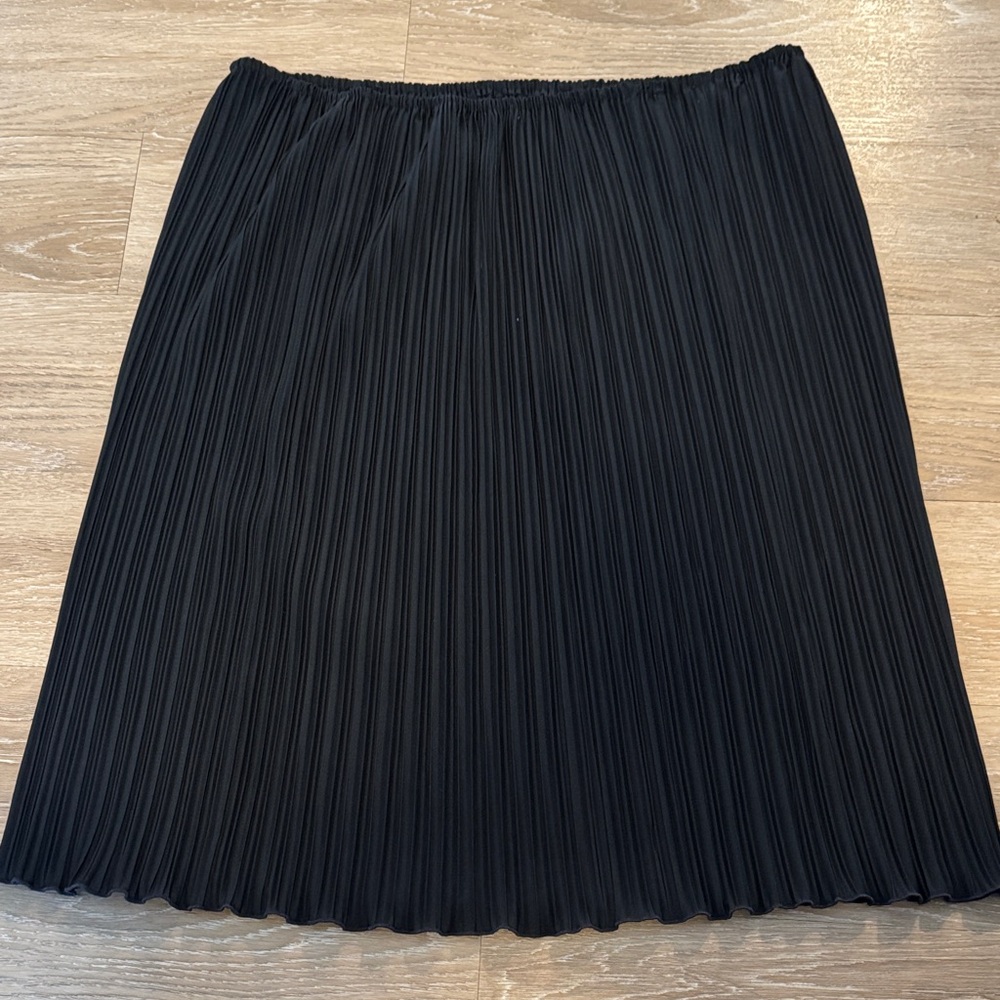 Elegant Black Pleated Skirt